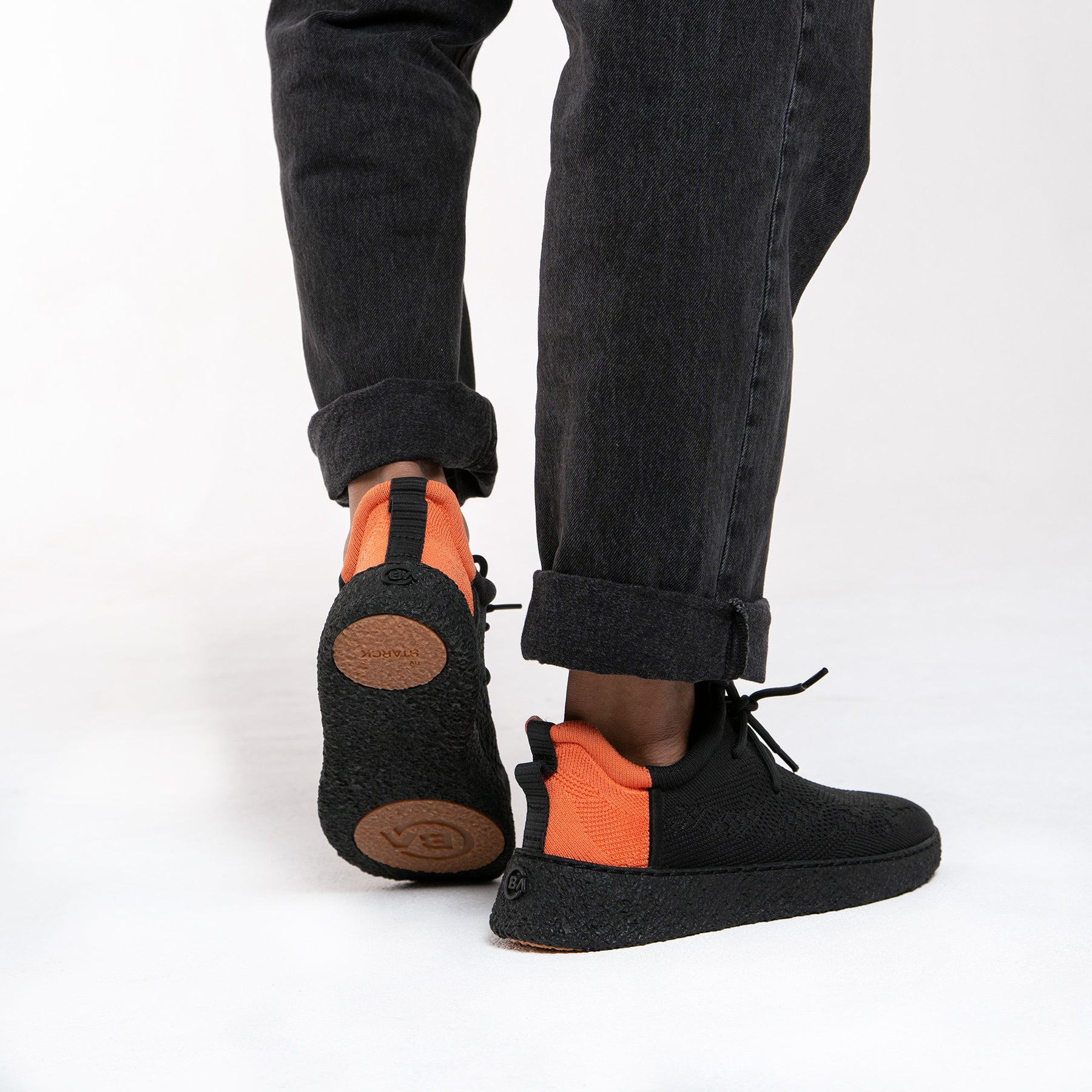Baliston® by STARCK Smart Shoes | Black/Orange - Black
