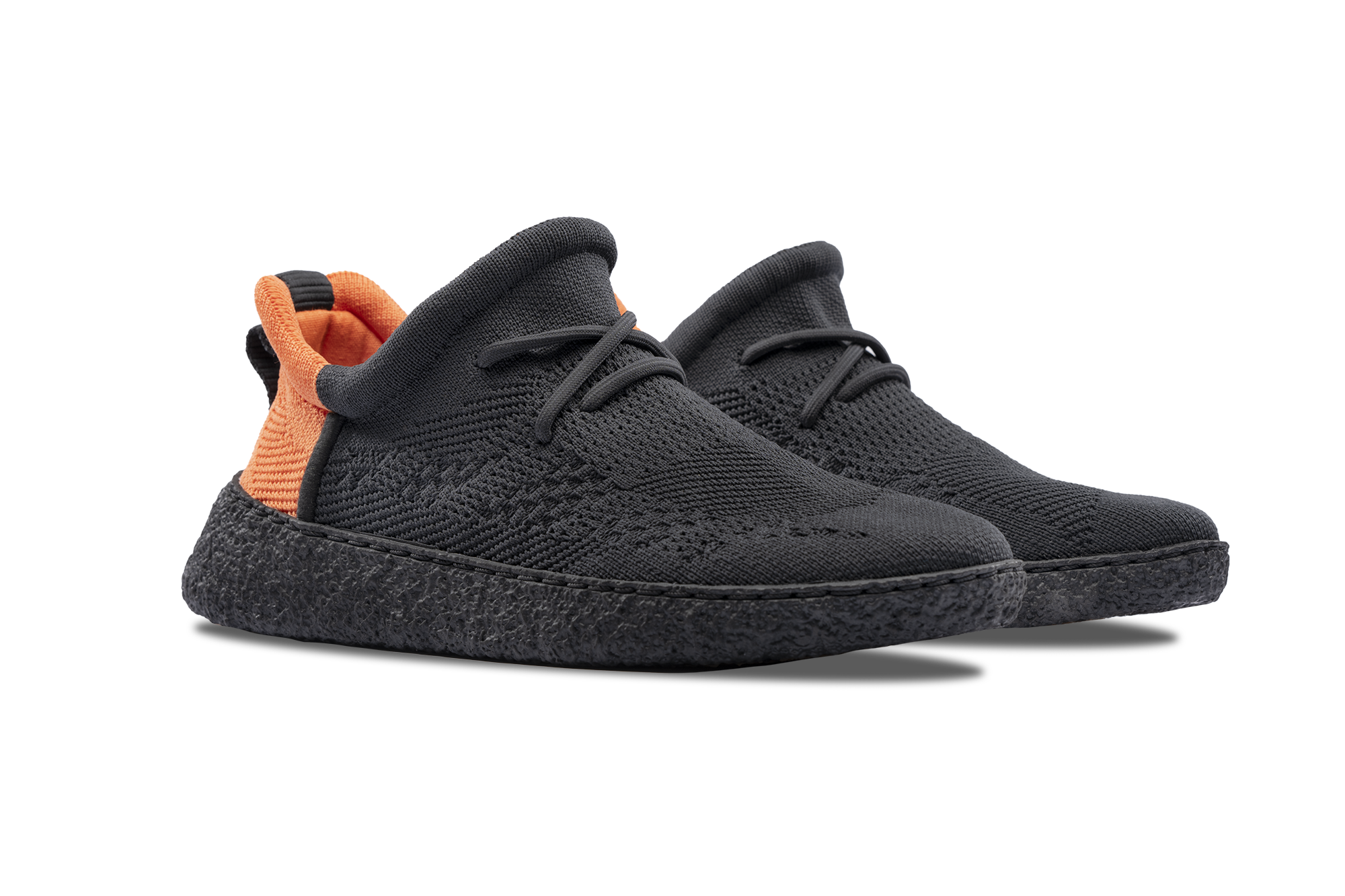 Baliston Smart Shoe Black/Orange right side view of both shoes