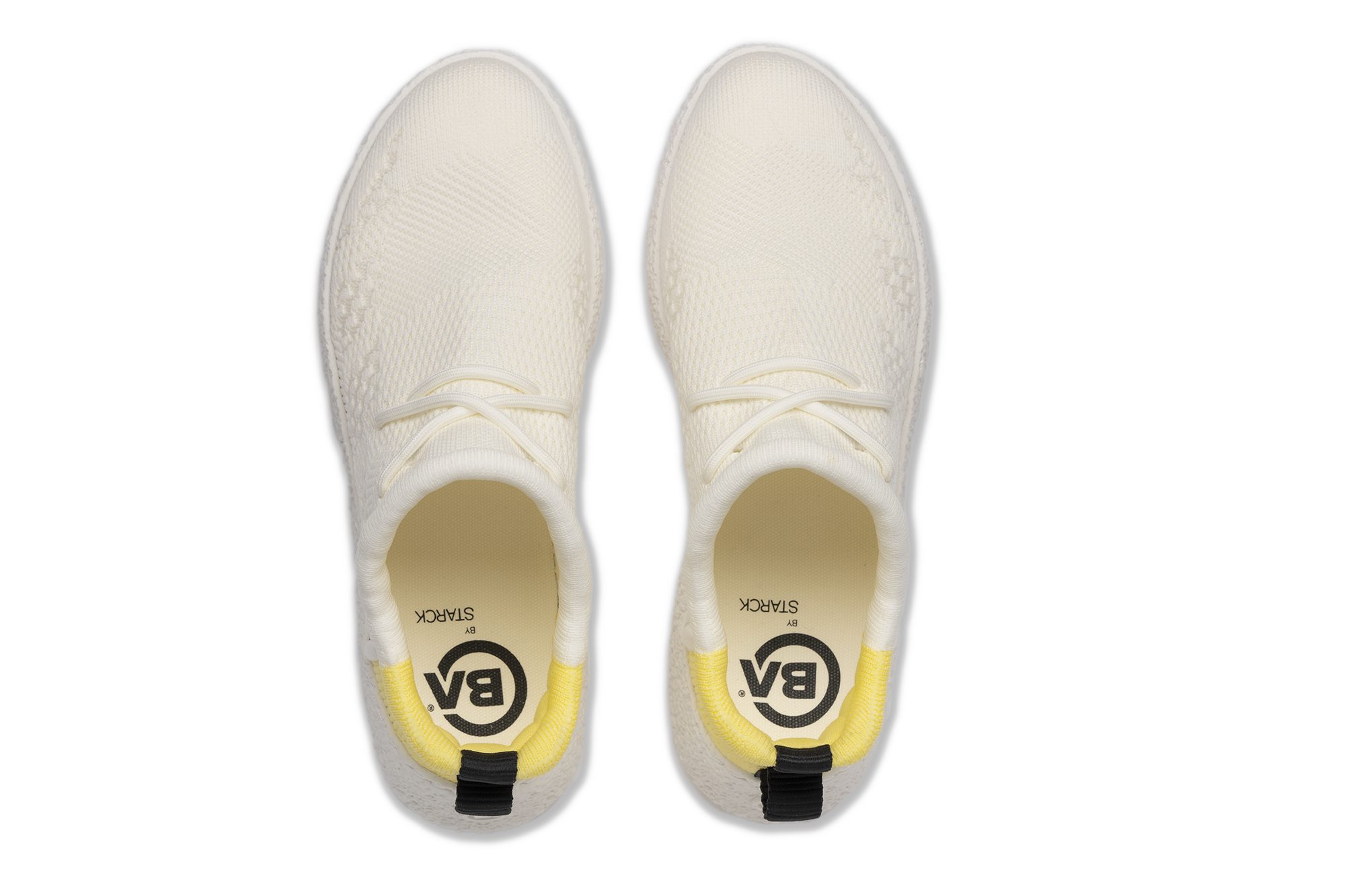 Top view of yellow/white Baliston Smart Shoes
